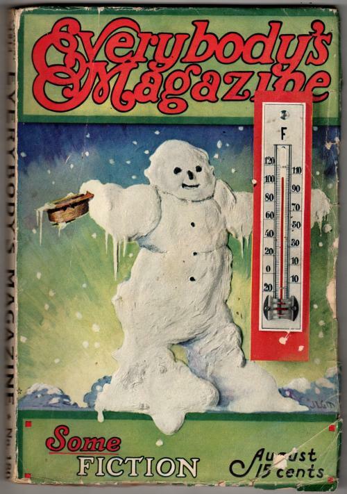 Everybody's Aug 1914 Pulp Snowman cover