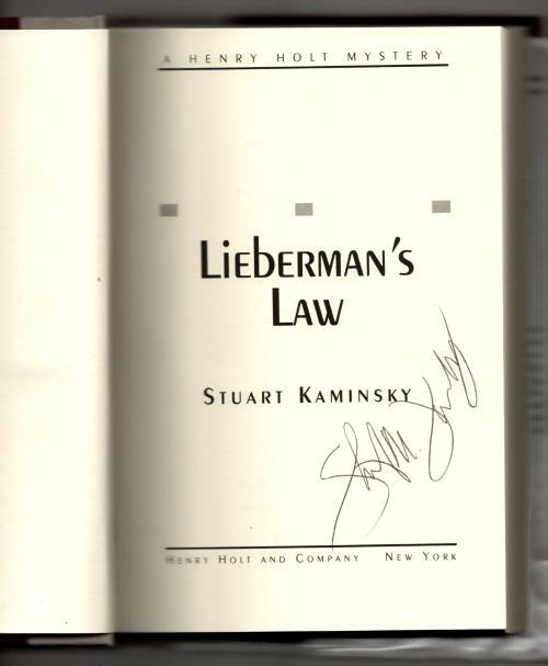 Lieberman's Law by Stuart M. Kaminsky Signed