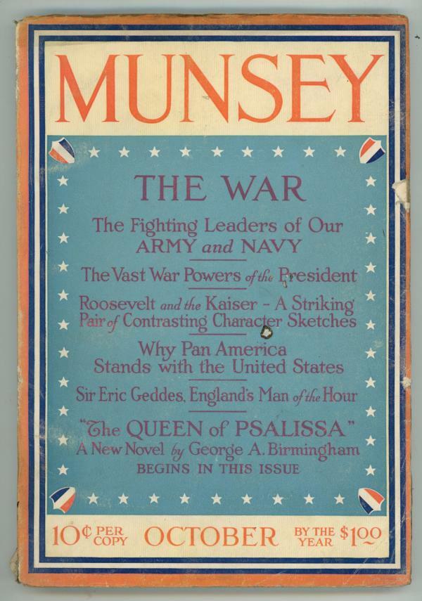 Munsey Oct 1917 WWI Edition Pulp