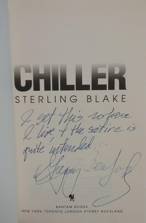 Chiller by Sterling Blake (First Edition) Signed Presentation Copy 6 "F"