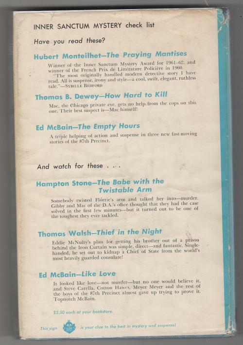 The Fugitive by Robert L. Fishb(First Edition) Introduces Jose da Silva.
