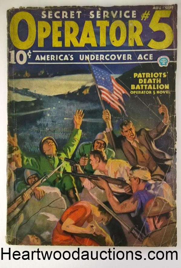 Operator #5 Aug-Sep 1936 Howitt Cover "Patriots' Death Battalion"