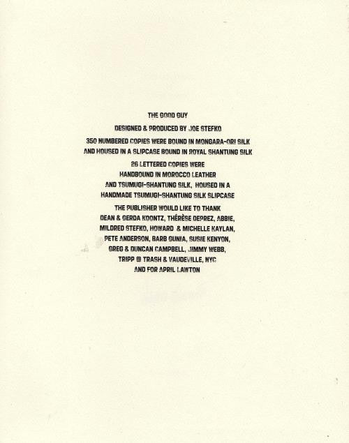 The Good Guy by Dean Koontz (Limited Signed Numbered Edition)