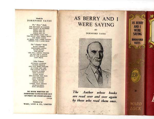 As Berry and I Were Saying by Dornford Yates (File Copy)