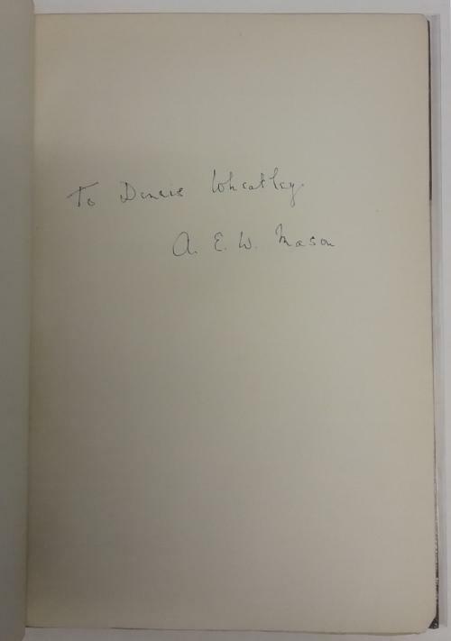 A Romance of Wastdale by A. E. W. Mason Dennis Wheatley's copy Signed Fine Bi...