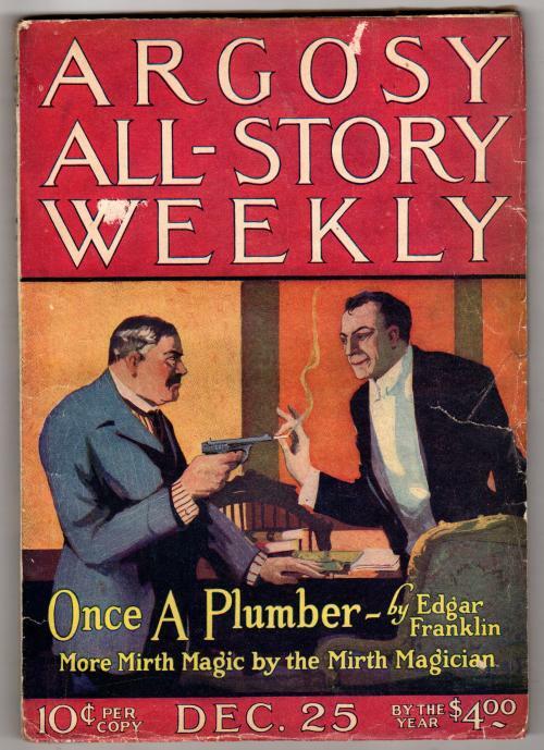 Argosy" December 25 1920; Edgar Wallace; William P. White; Edgar Franklin;