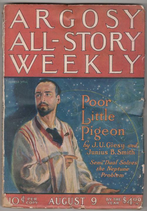 Argosy Aug 9 1924 Pulp Modest Stein Cvr; Ray Cummings