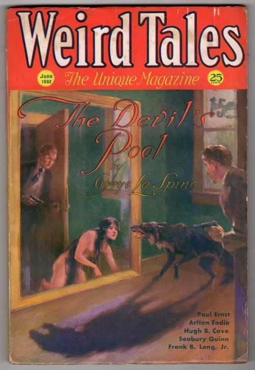 Weird Tales Jun 1932 1st Weird Tales cover by J. Allen St. John; Derleth - Pulp