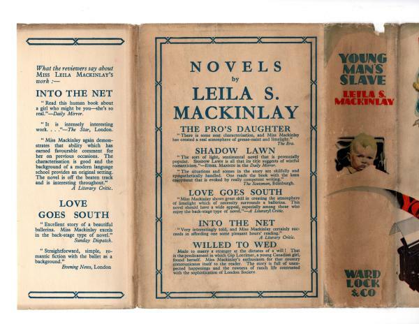 Young Man's Slave by Leila S. Mackinlay (First Edition)