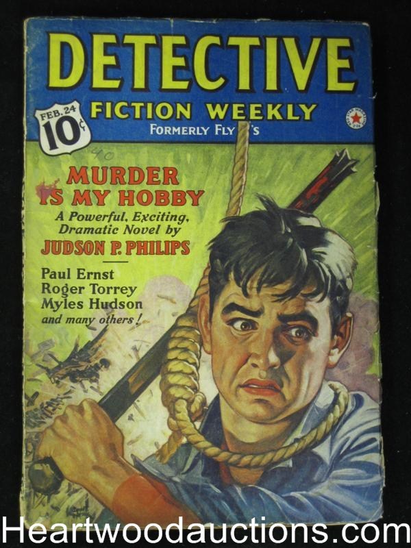 "Detective Fiction Weekly" February 24 1940 Judson Phillips, The Blue Ghost