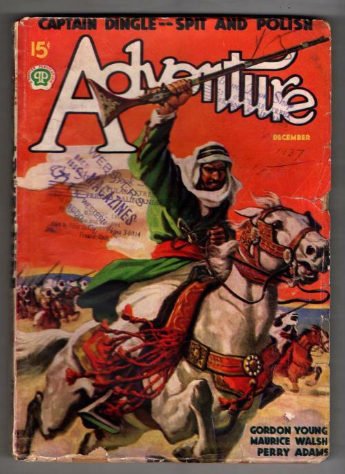 Adventure Dec 1937 Pulp Gordon Young "The Redhead From Tulluco"