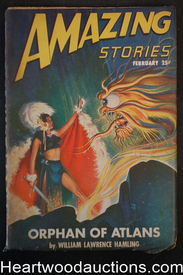 "Amazing Stories" February 1947 Robert Gibson Jones Cvr Ted Sturgeon