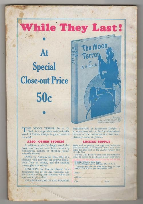 Weird Tales Nov 1936 M. Brundage Nude GGA Cover; Robert E. Howard - Pulp