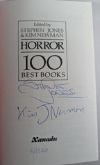 Horror: 100 Best Books (First Edition) Signed