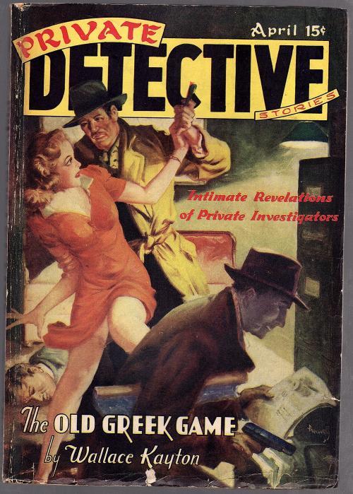 Private Detective" April 1941 Parkhurst GGA Cover Art - Pulp