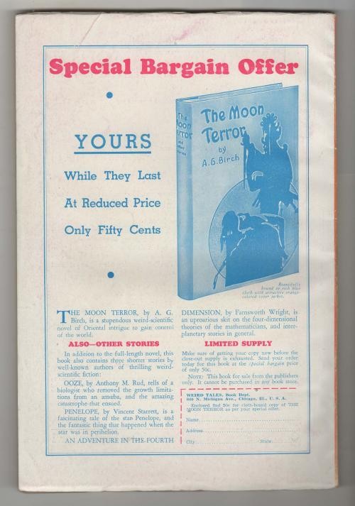 Weird Tales Sep 1937 Brundage Cvr; Robert E. Howard; Lovecraft; C.A. Smith; Q...