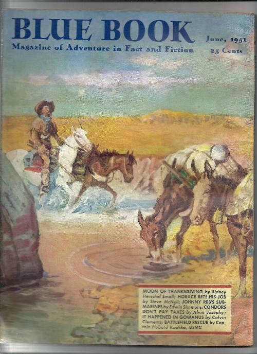 Blue Book Jun 1951 Clark Cvr; Sax Rohmer 1st app Kiss of the Scorpion