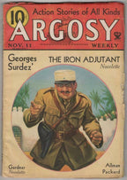 Argosy Nov 11 1933 Paul Stahr Cvr; Erle Stanley Gardner; George Surdez