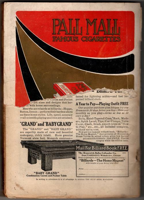 Blue Book Mar 1915 William Van Dresser Cvr; H. Rider Haggard- Allan Quartmain