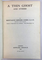 A Thin Ghost and Others by M.R. James (First Edition) Rare