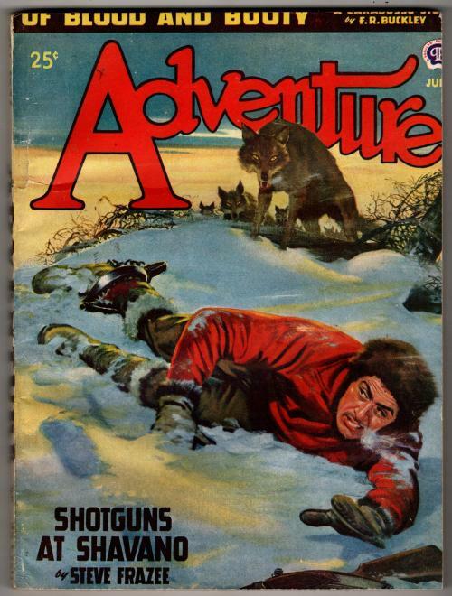 Adventure Jul 1947 Pulp Peter Stevens Cvr, Steve Frazee Trimmed