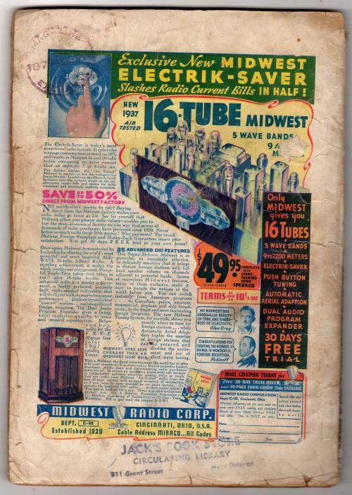 Tailspin Tommy Oct 1935 Pulp Arnold Evan Ewart; Fred Meagher cvr art;
