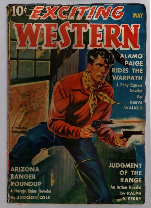 Exciting Western May 1941 Dual Revolver Cover Pulp