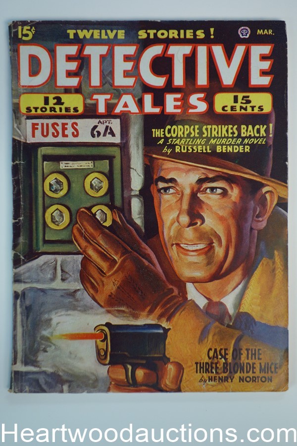 Detective Tales Mar 1946 Russel Bender "The Corpse Strikes Back!"