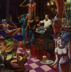 James Warhola SIGNED PRINT LTD #10/100 Tales from the Spaceport Bar