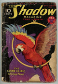 The Shadow  Dec 01, 1933  Bright parrott cover; "The Crime Clinic"