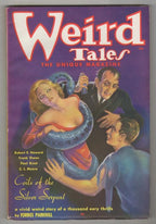 Weird Tales Feb 1936 Brundage snake bondage Cvr; RE Howard- Conan; Kuttner; E...