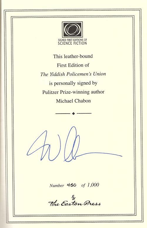 The Yiddish Policemen's Union by Michael Chabon (Limited Edition)