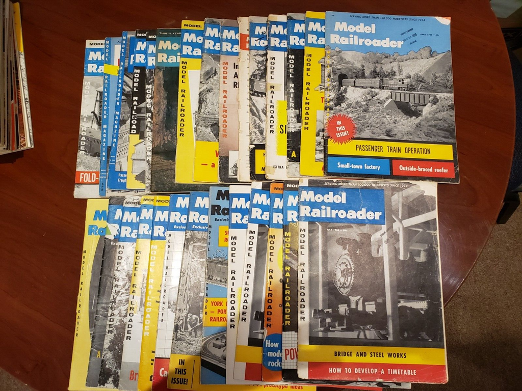 Lot of Model Railroader Magazines - 66 Issues 1940's-70's