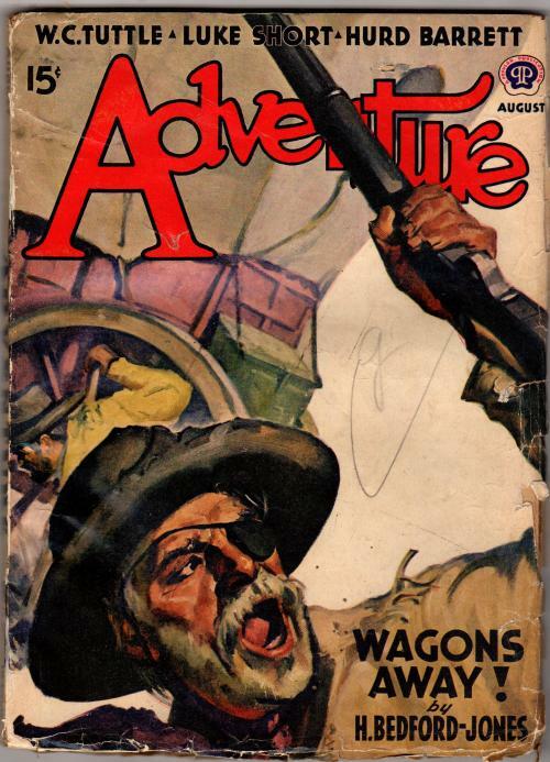 Adventure Aug 1941 Pulp Singer Cvr; H. Bedford-Jones; W.C. Tuttle