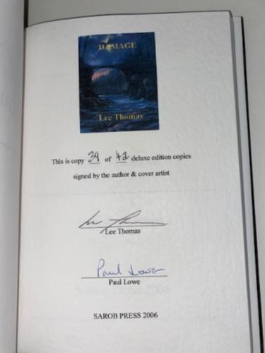Damage by Lee Thomas (First UK Edition, Limited) Signed