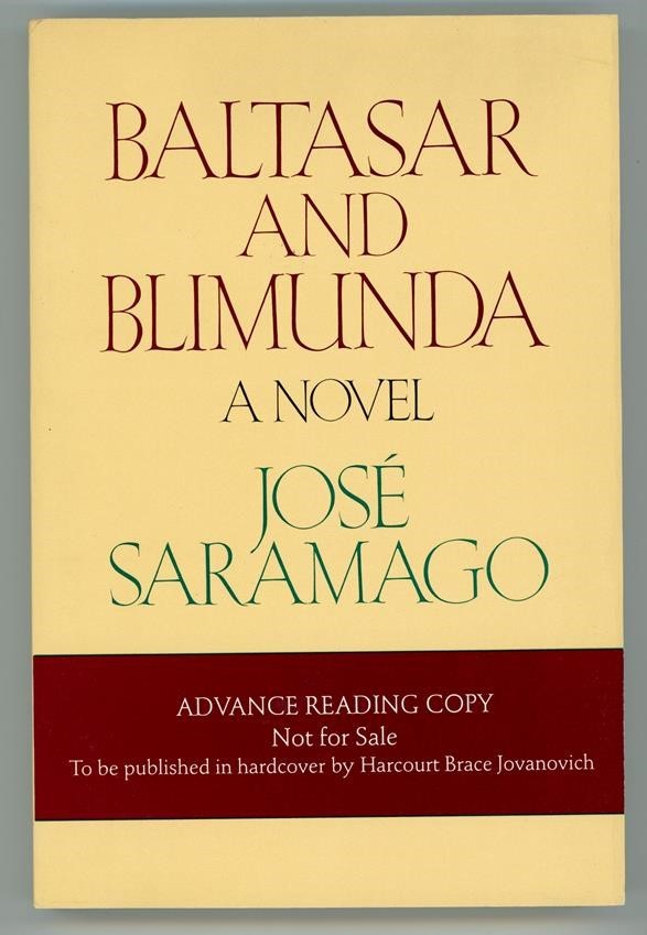 Baltasar and Blimunda by Jose Saramago 1st US ed, 1st US pub for author (SOFTCOV