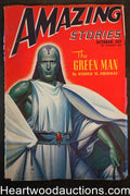 "Amazing Stories" October 1946 Classic Green Man Cvr, Virgil Finlay Art - High G