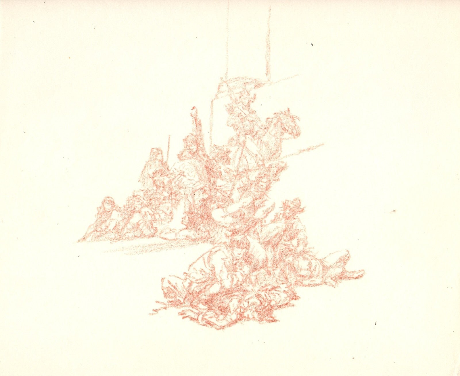 Roy G. Krenkel Original Art - (A Death on The Battlefield) 10-1/2" x 9"