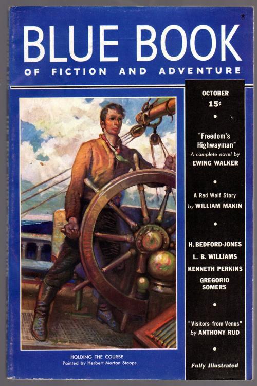 Blue Book Oct 1937  Luke Short, H. Bedford Jones, Stoops - Pulp