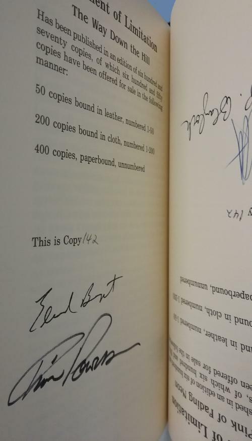 The Way Down the Hill and The Pink of Fading Neon 1st  LTD Cloth-bound Signed...