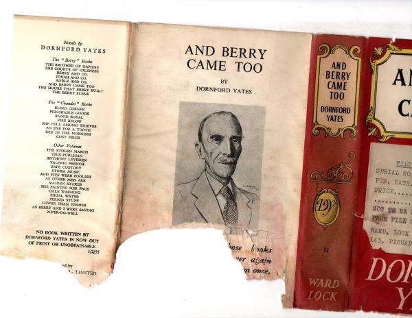 And Berry Came Too by Dornford Yates (File Copy)