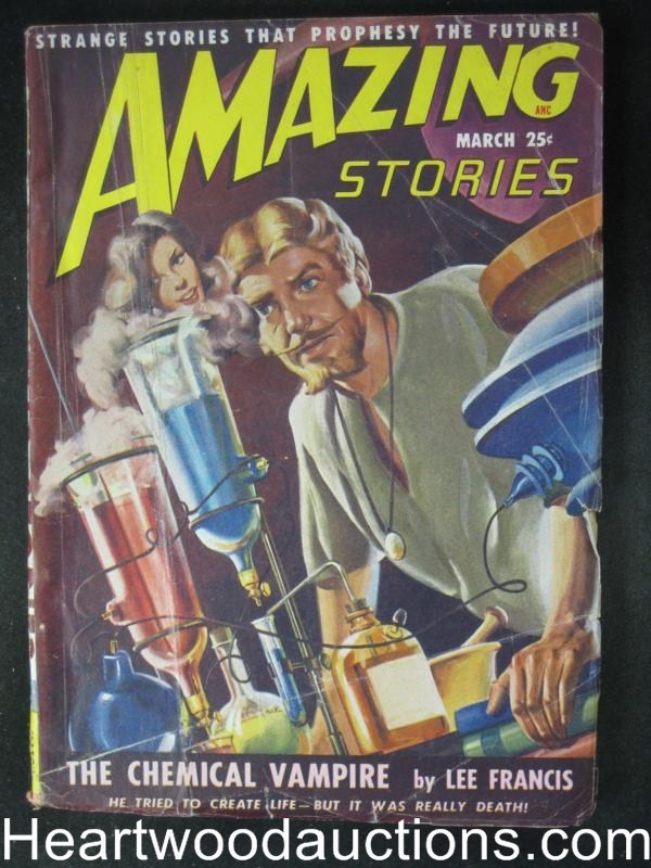 "Amazing Stories" March 1949 The Chemical Vampire Cvr