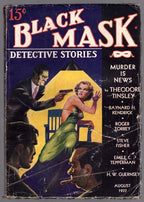 Black Mask Aug 1937 Wilbur Thomas Cvr, Theodore Tinsley - Pulp