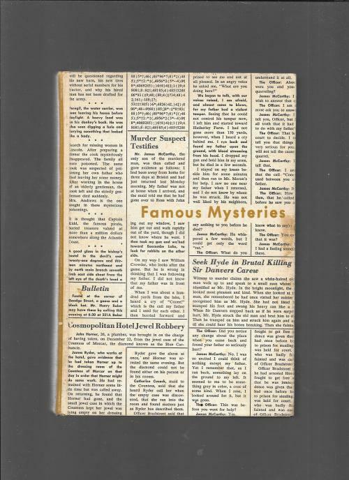 Famous Mysteries by Mary Yost Sandrus (Editor) A. Conan Doyle Edgar Allen Poe