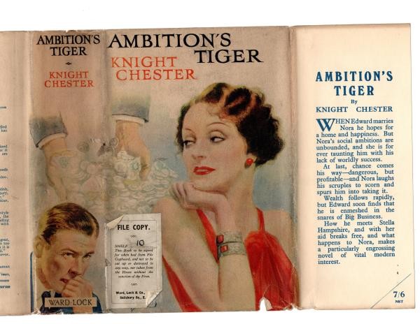 Ambition's Tiger by Knight Chester (First Edition) File Copy