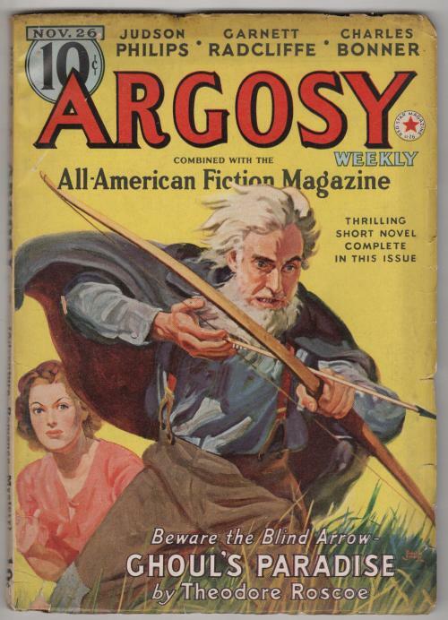 Argosy Nov 26 1938 Belarski Cvr; A. Merritt; Theodore Roscoe; Judson Philips