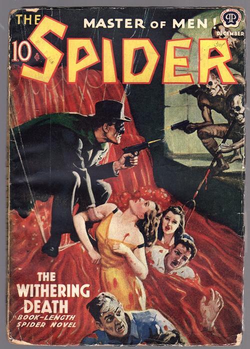 The Spider Dec 1938 John Newton Howitt Gruesome Cvr - Pulp
