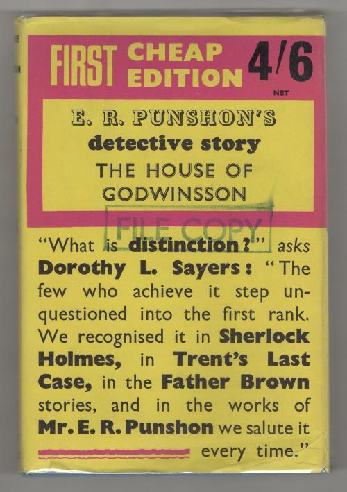 The House of Godwinsson by E. R. Punshon (Gollancz) File Copy