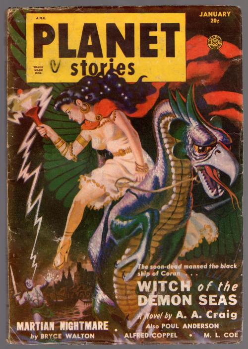 Planet Stories" January 1951 Anderson GGA Cvr, Alfred Coppel - Pulp