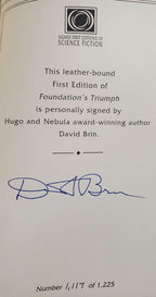 Foundation's Triumph by David Brin (Limited Numbered First Edition) Signed